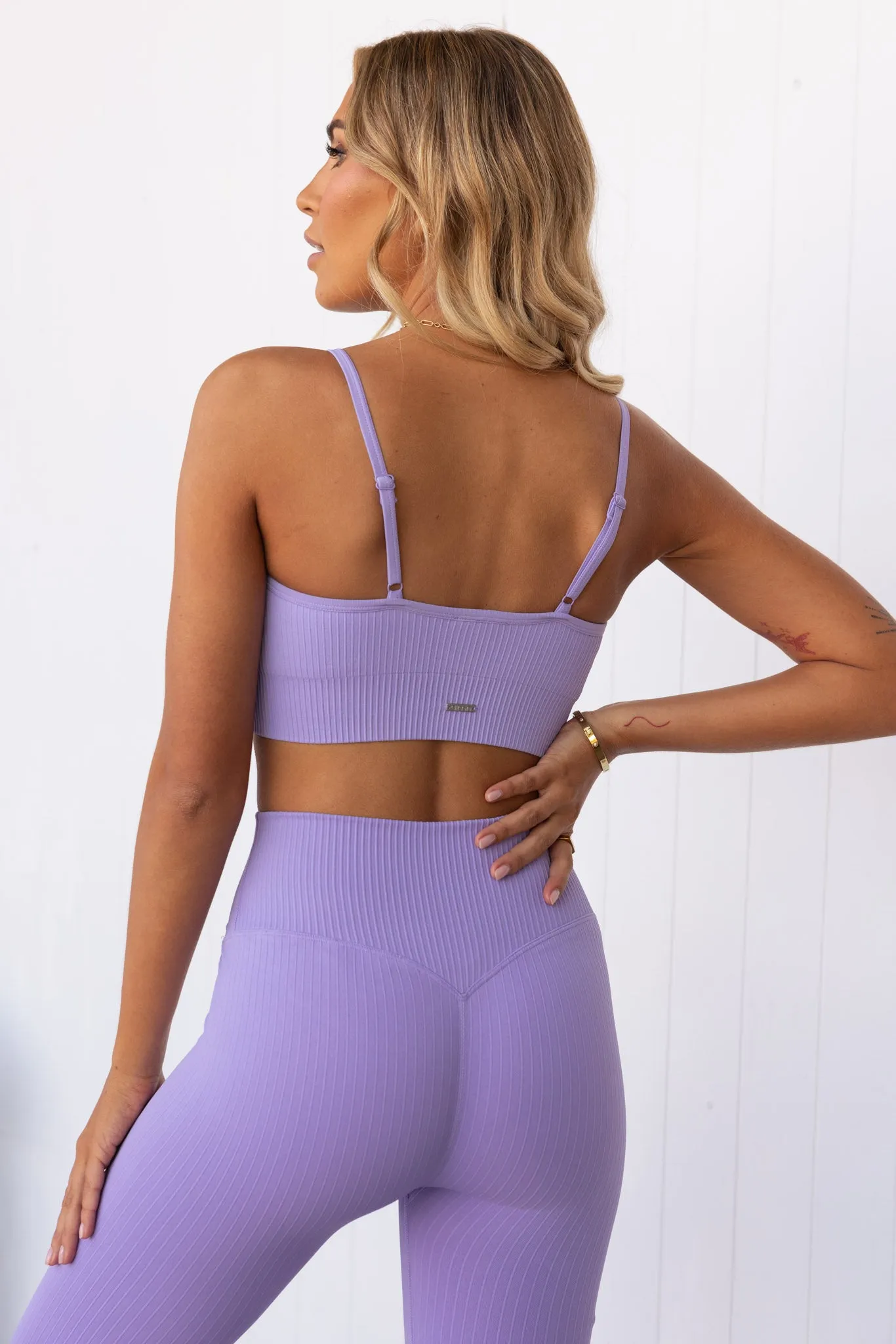 Lavande Ribbed Seamless Strap Bra