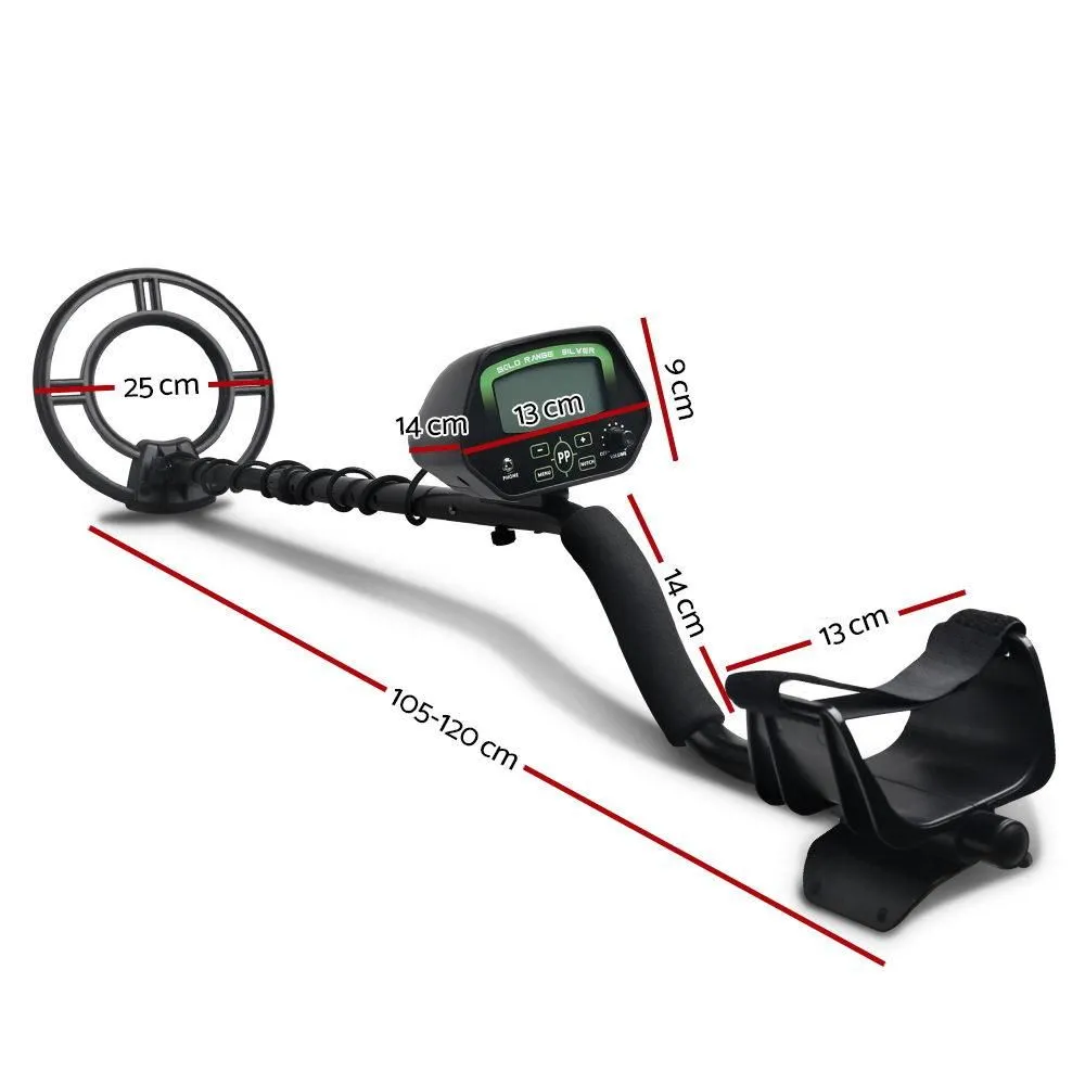 LCD Screen Black Metal Detector with Headphones