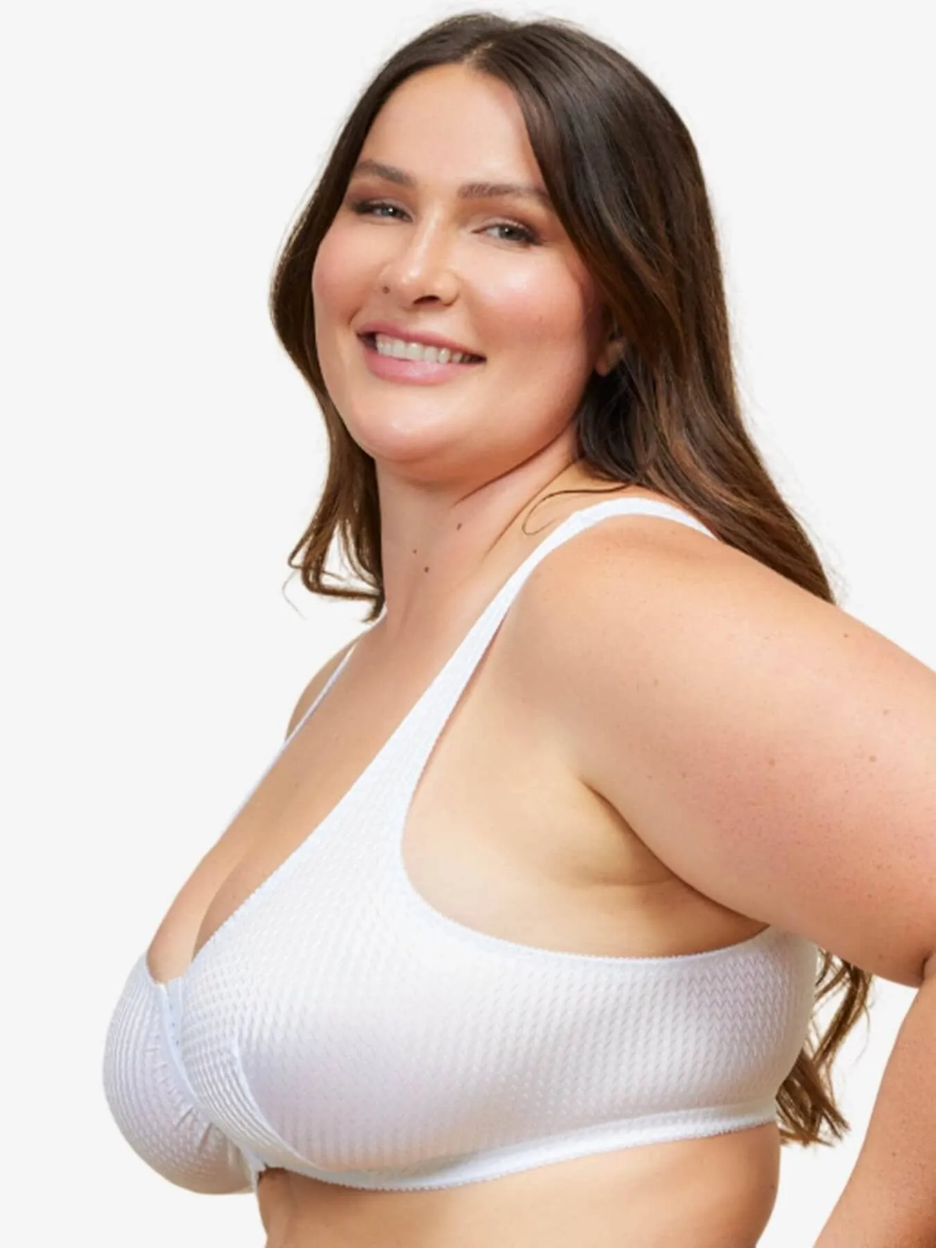 Leading Lady Marlene Wire-free Front Close Comfort Bra - White