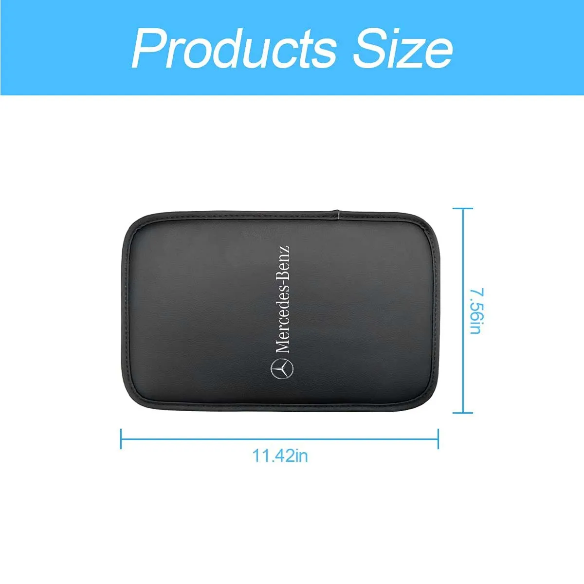 Leather Center Console Cushion Pad, Custom Fit For Your Cars, Waterproof Armrest Seat Box Cover Fit, Car Interior Protection Accessories, Car Accessories MB13991
