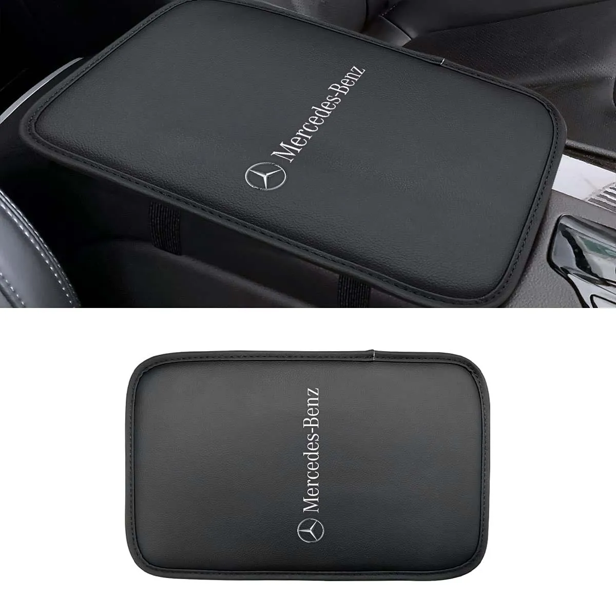 Leather Center Console Cushion Pad, Custom Fit For Your Cars, Waterproof Armrest Seat Box Cover Fit, Car Interior Protection Accessories, Car Accessories MB13991