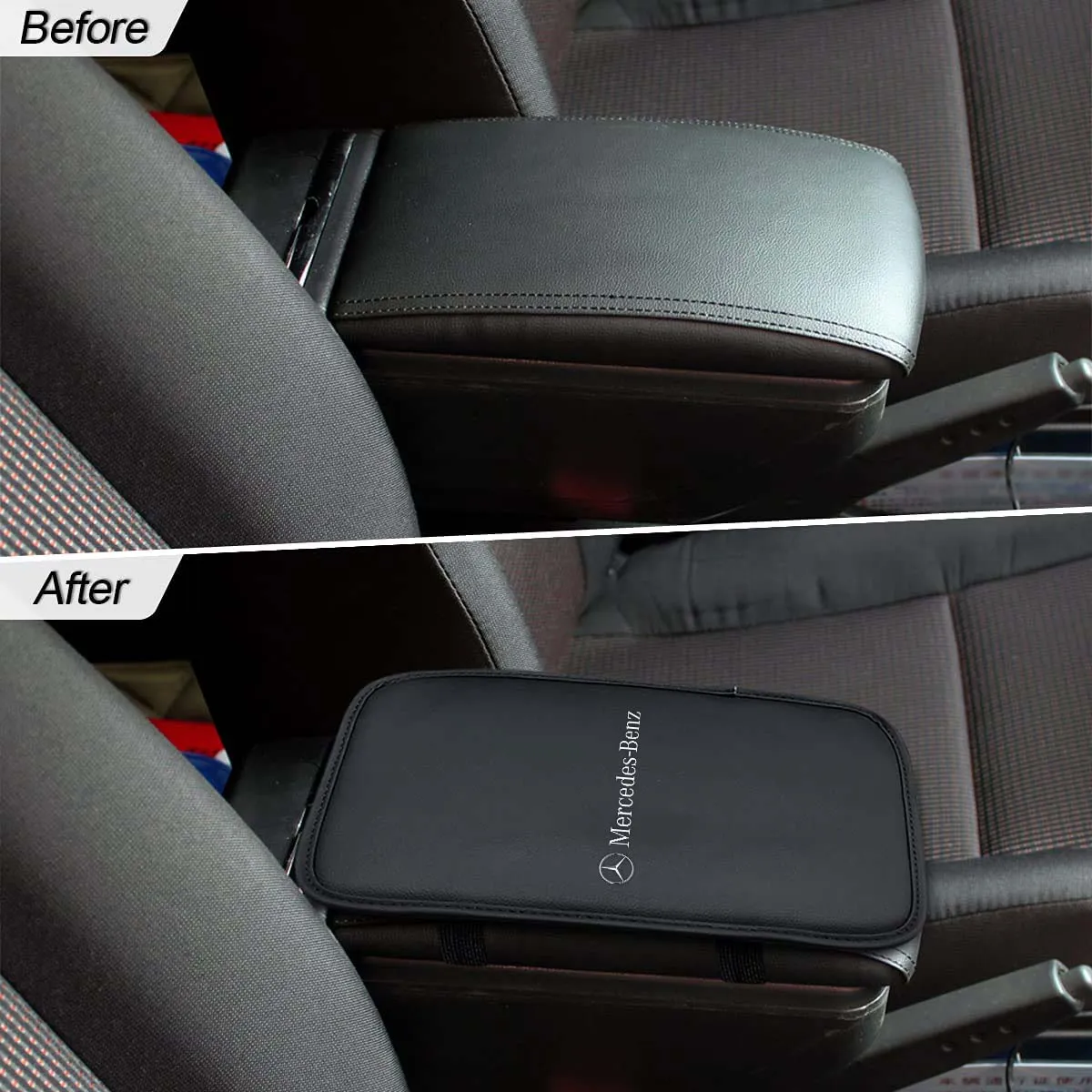 Leather Center Console Cushion Pad, Custom Fit For Your Cars, Waterproof Armrest Seat Box Cover Fit, Car Interior Protection Accessories, Car Accessories MB13991