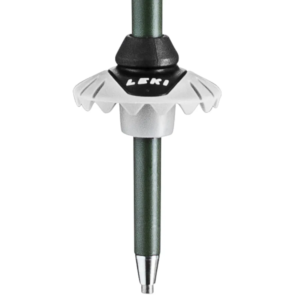 Leki Detect S Ski Pole - Olive Green/Dark Olive/Neon Yellow