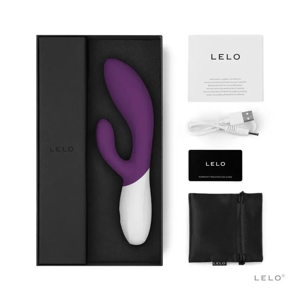 Lelo Silicone Purple Rechargeable Rabbit Vibrator with Wave Motion Tech