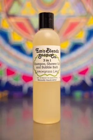 Lemongrass Lime | 3 in 1 - Shampoo, Bubble Bath and Shower Gel