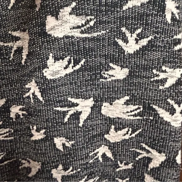 LEOTA New Song Bird Faux Wrap Sweater Dress Cotton Spandex Large
