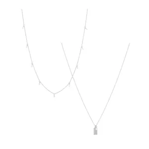 Letter Necklace Bundle - Silver