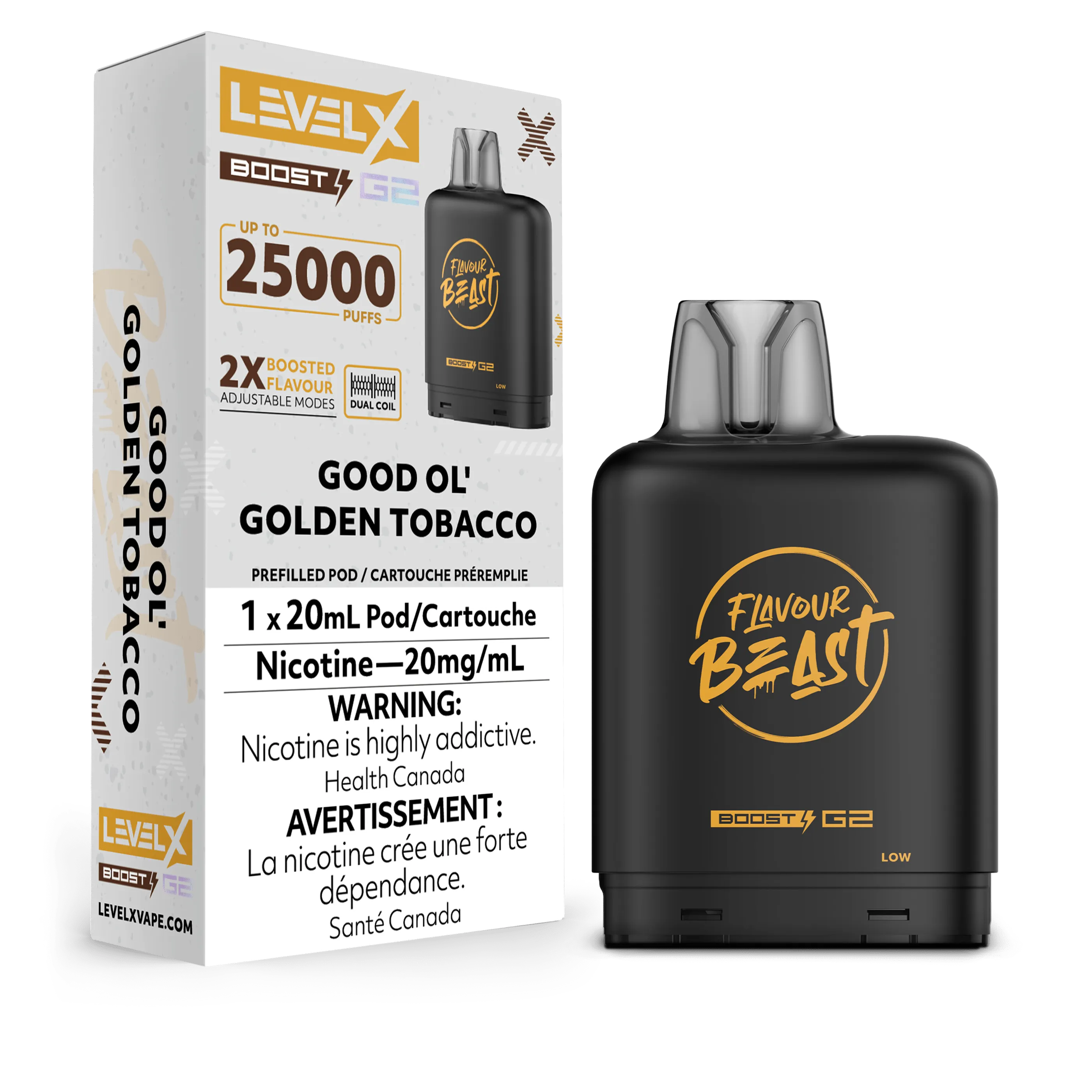 Level X Flavour Beast Boost Pod - Good Ol' Golden Tobacco