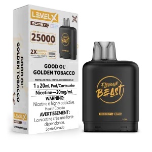 Level X Flavour Beast Boost Pod - Good Ol' Golden Tobacco