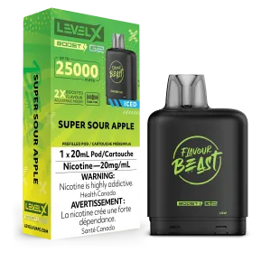 Level X Flavour Beast Boost Pod - Super Sour Apple Iced