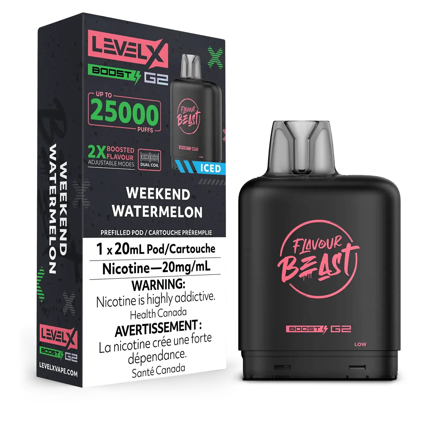 Level X Flavour Beast Boost Pod - Weekend Watermelon Iced