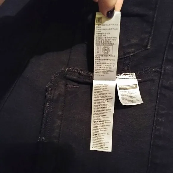 Levi's Black Hybrid Denim Hoodie Original Trucker Jacket Size M