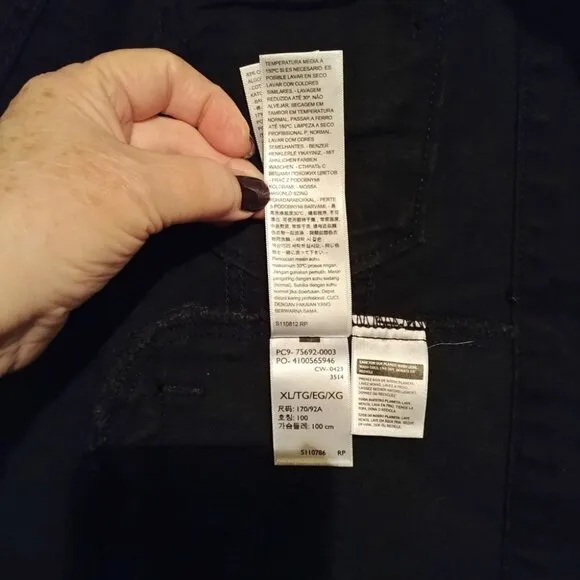 Levi's Black Hybrid Denim Hoodie Original Trucker Jacket Size XL