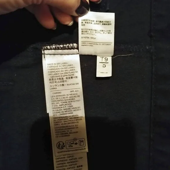 Levi's Black Hybrid Denim Hoodie Original Trucker Jacket Size XL