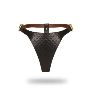 Liebe Seele - The Equestrian Leather High Rise Thong - Leren String