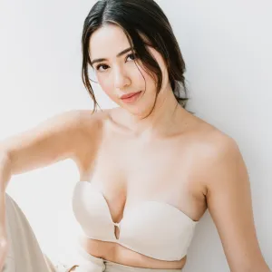 LIFT IT UP! V2.0 100% Non-Slip Super Push Up Strapless Wireless Bra in Beige Nude