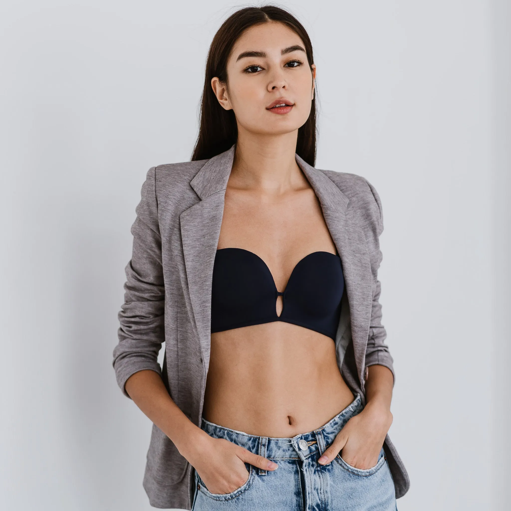 LIFT IT UP! V2.0 100% Non-Slip Super Push Up Strapless Wireless Bra in Black