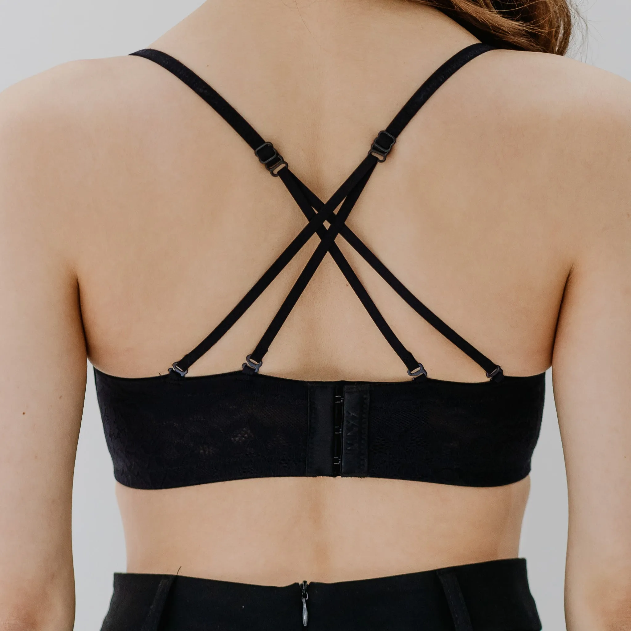 Lift It Up! V2.0 Lace 100% Non-Slip Super Push Up Strapless Wireless Bra in Black