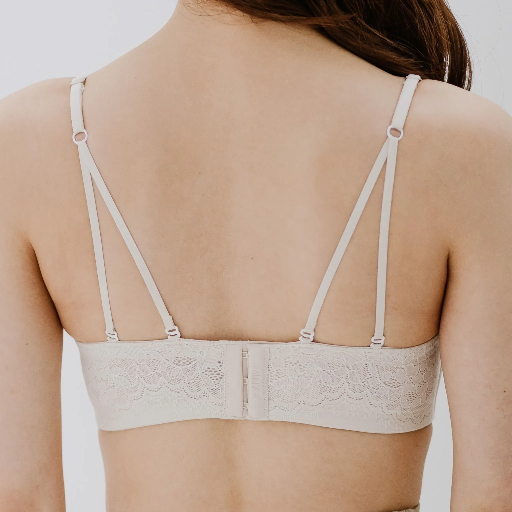Lift It Up! V2.0 Lace 100% Non-Slip Super Push Up Strapless Wireless Bra in Soft Ivory
