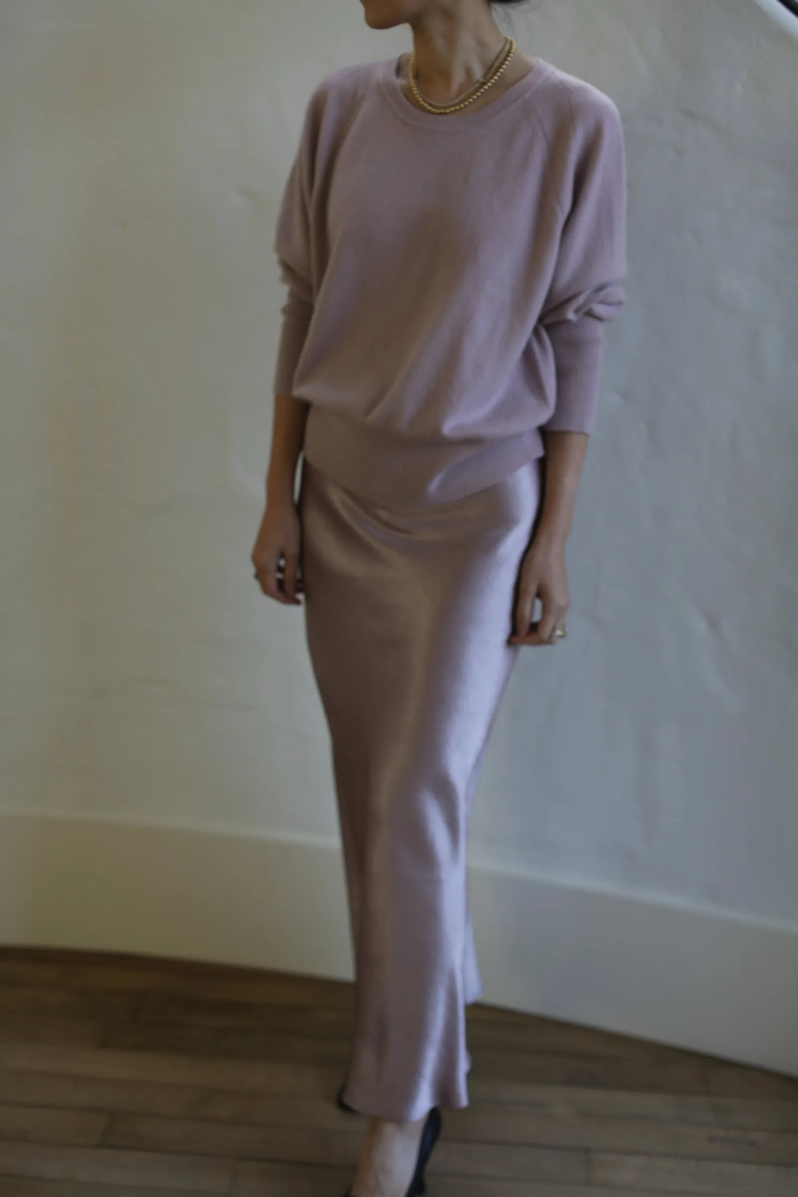Liquid Slip Dress Long | Peony