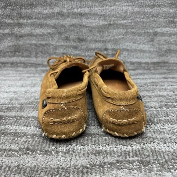 LL Bean Mens Slippers 9 Medium Brown Leather Wicked Good Original Moc