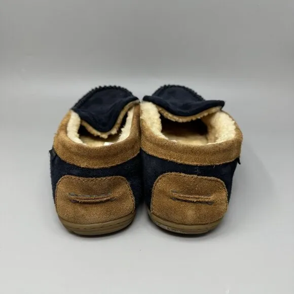 L.L.Bean Men’s Slippers Wicked Good Venetian Slipper Navy Blue Suede  Size 11