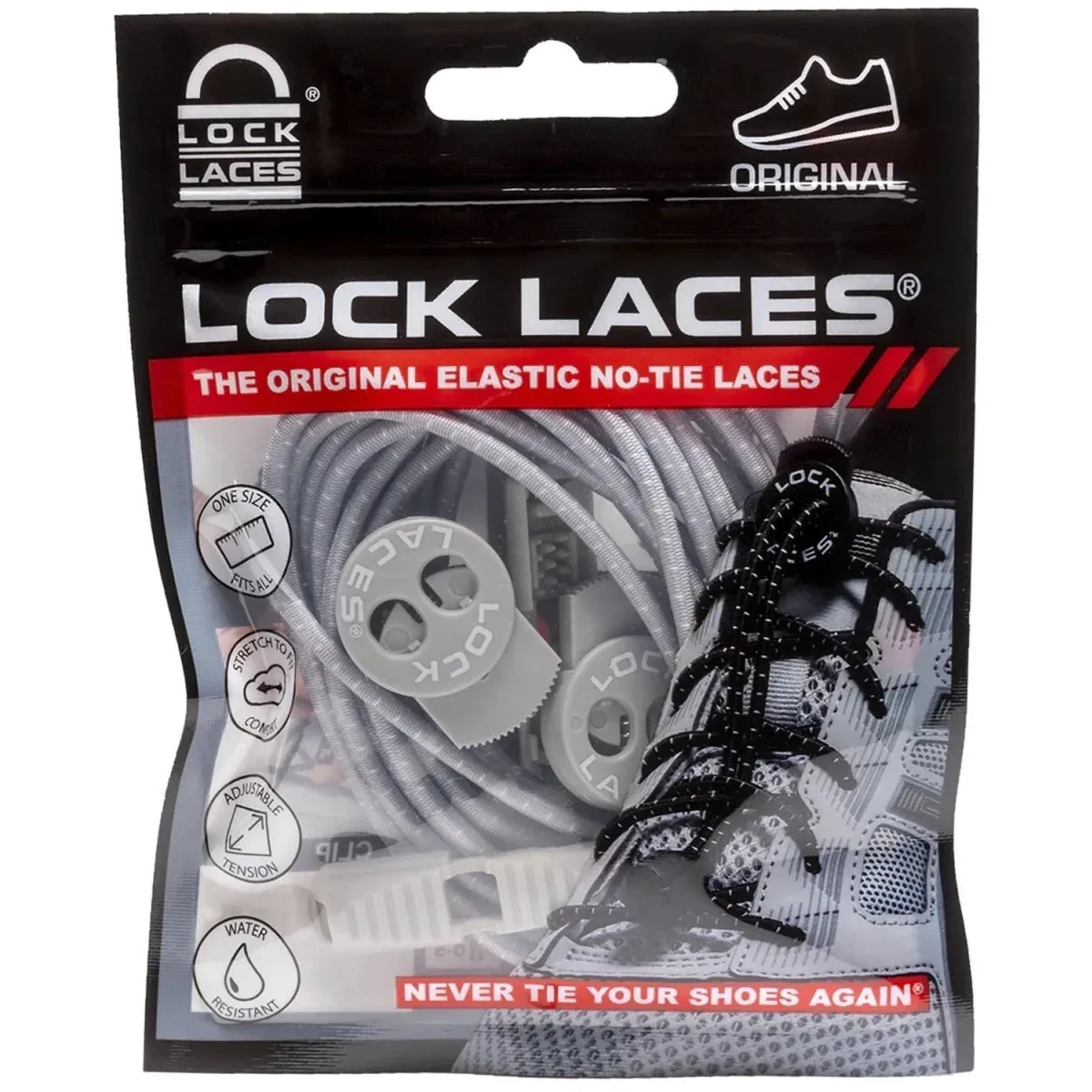 Lock Laces Original Elastic No-Tie Shoelaces