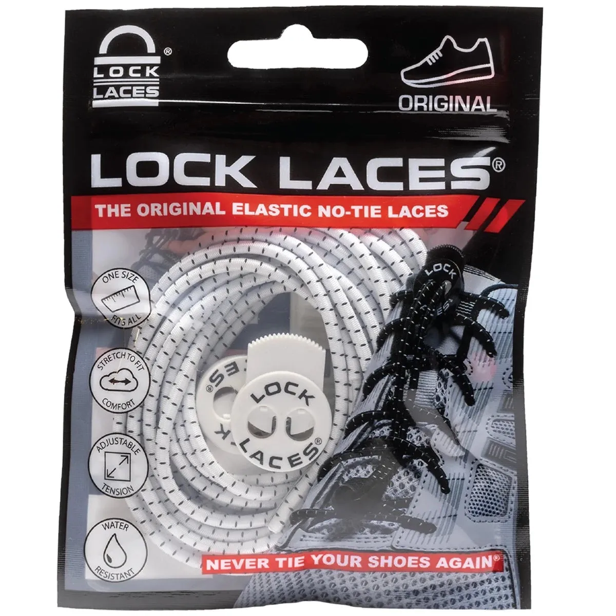 Lock Laces Original Elastic No-Tie Shoelaces
