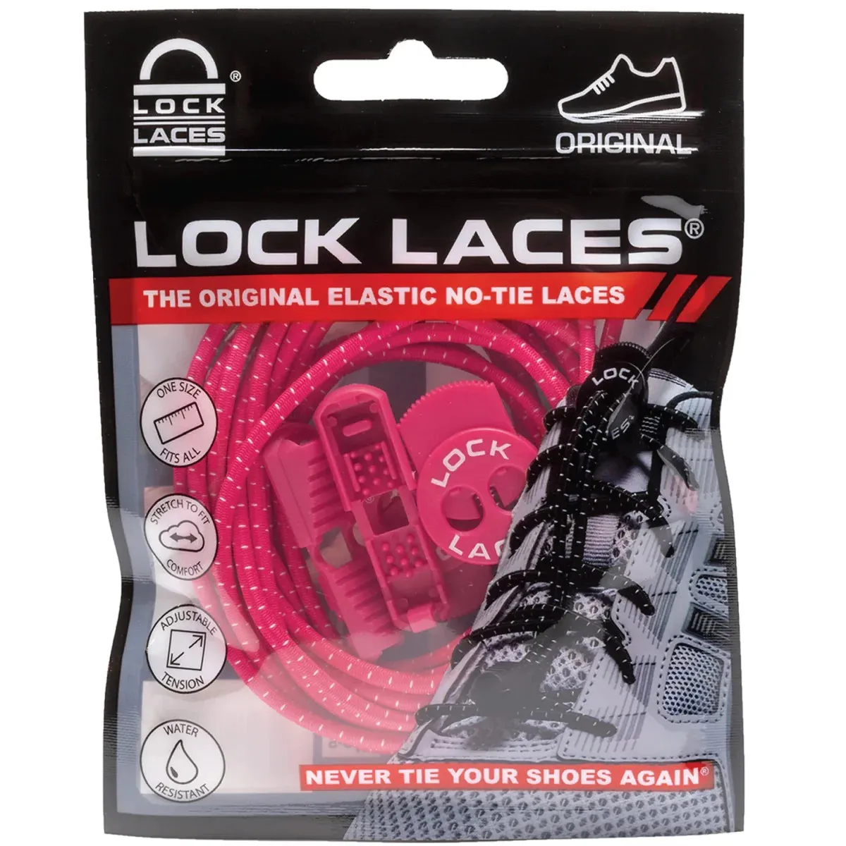 Lock Laces Original Elastic No-Tie Shoelaces