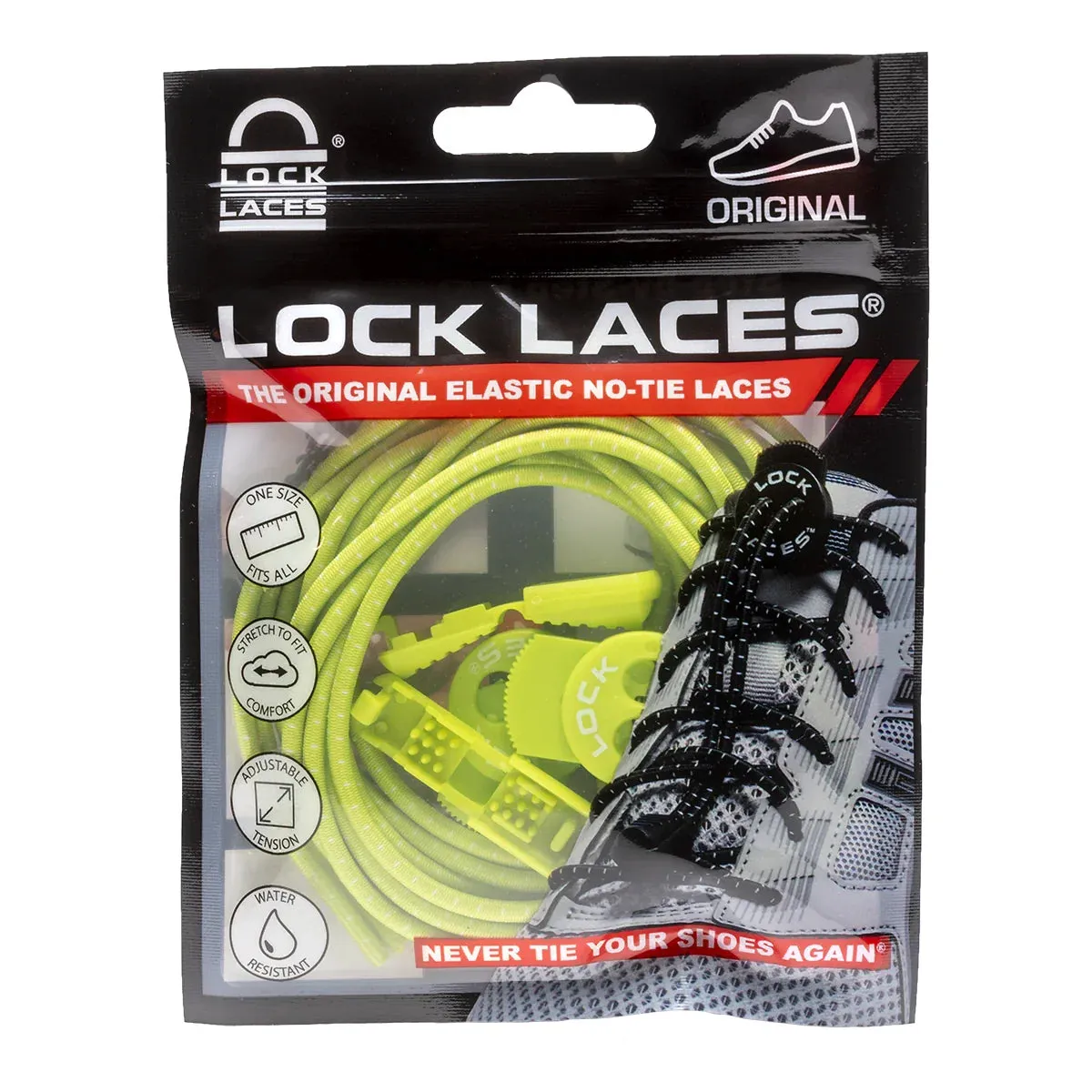 Lock Laces Original Elastic No-Tie Shoelaces
