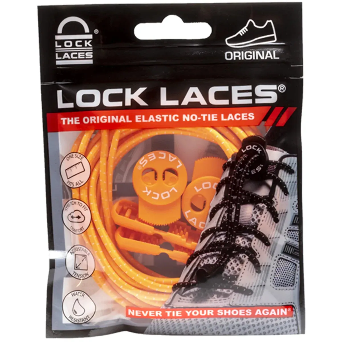 Lock Laces Original Elastic No-Tie Shoelaces