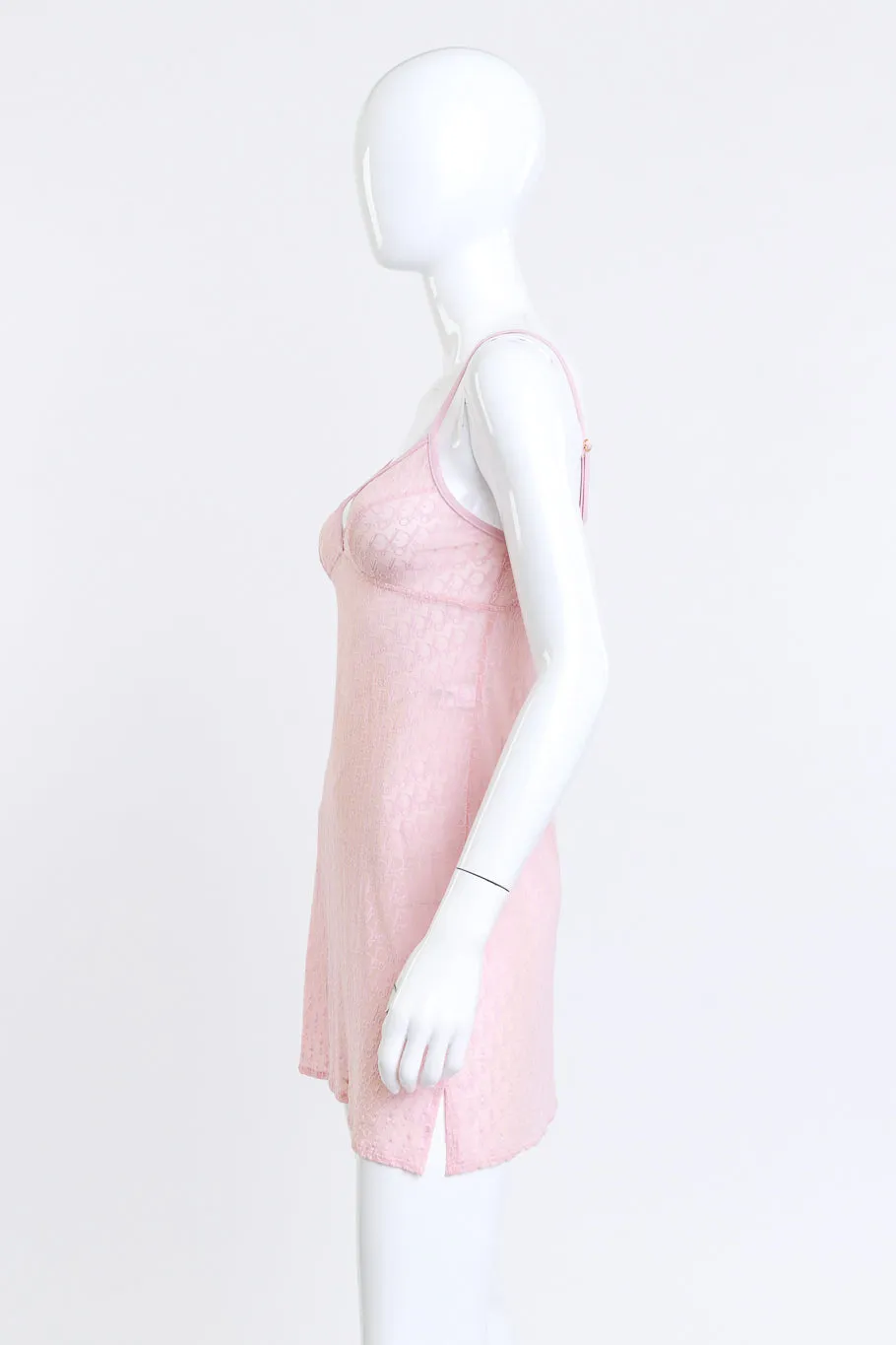 Logo Jacquard Mini Slip Dress