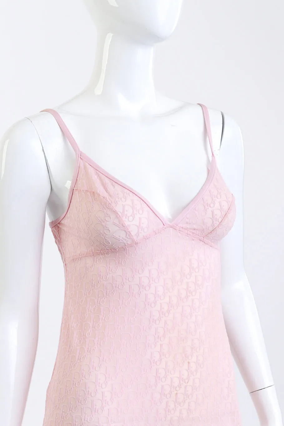 Logo Jacquard Mini Slip Dress