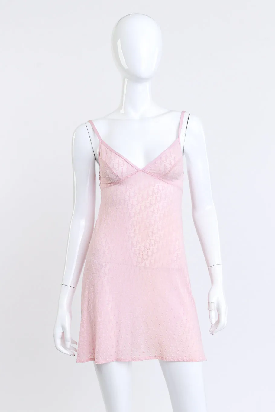 Logo Jacquard Mini Slip Dress