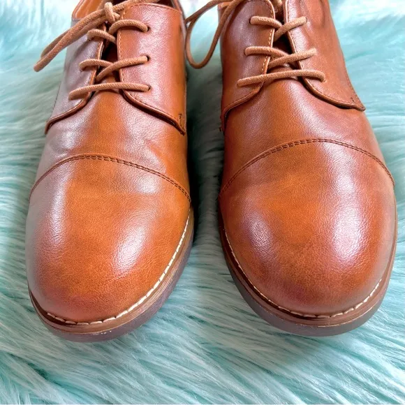 LONDON FOG Brown Bradford Memory Foam Derby Shoes Mens 10