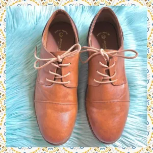LONDON FOG Brown Bradford Memory Foam Derby Shoes Mens 10
