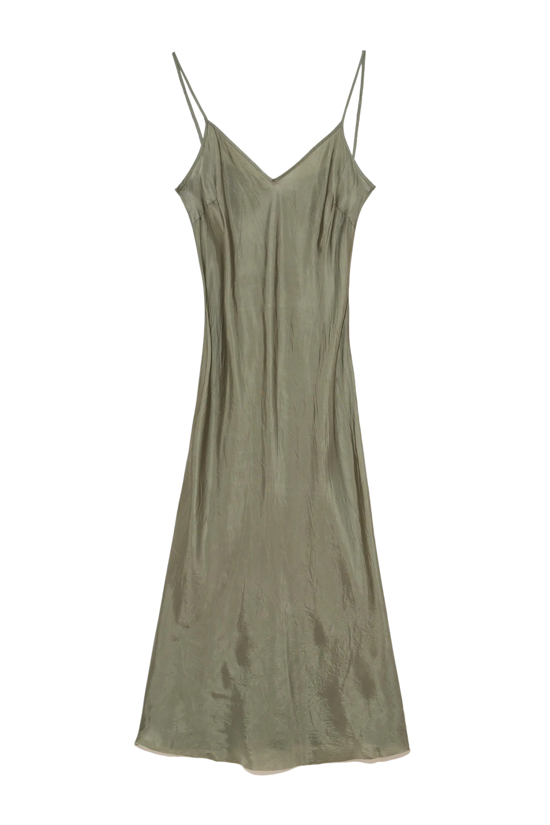 Long Bias Slip Dress in Sage