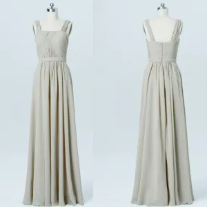 Long Bridesmaid Dress, Chiffon Bridesmaid Dress, Simple Design Bridesmaid Dress, Floor-Length Bridesmaid Dress, Backless Bridesmaid Dress, LB0582