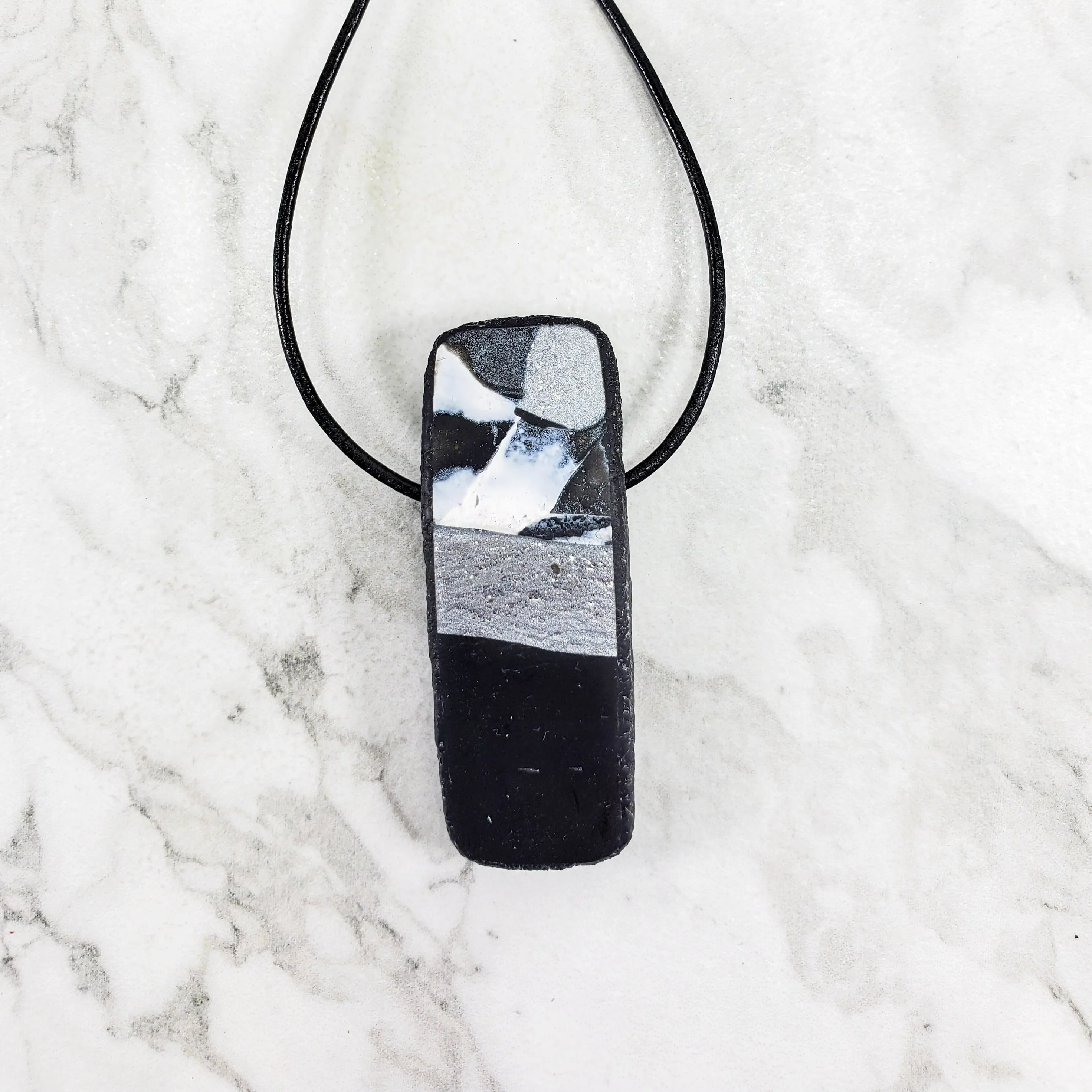 Long Rectangle Pendant - Calacatta