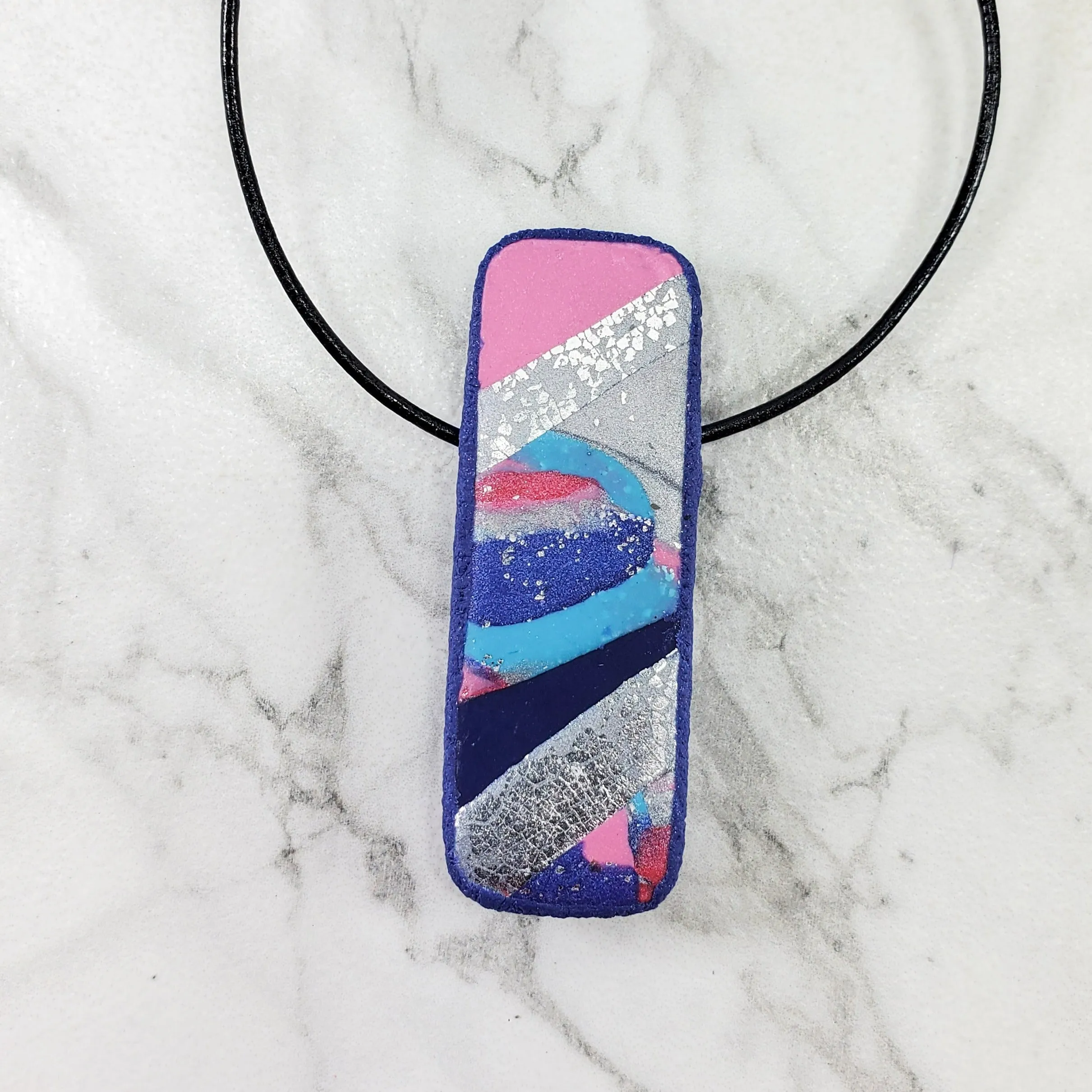 Long Rectangle Pendant - Very Peri