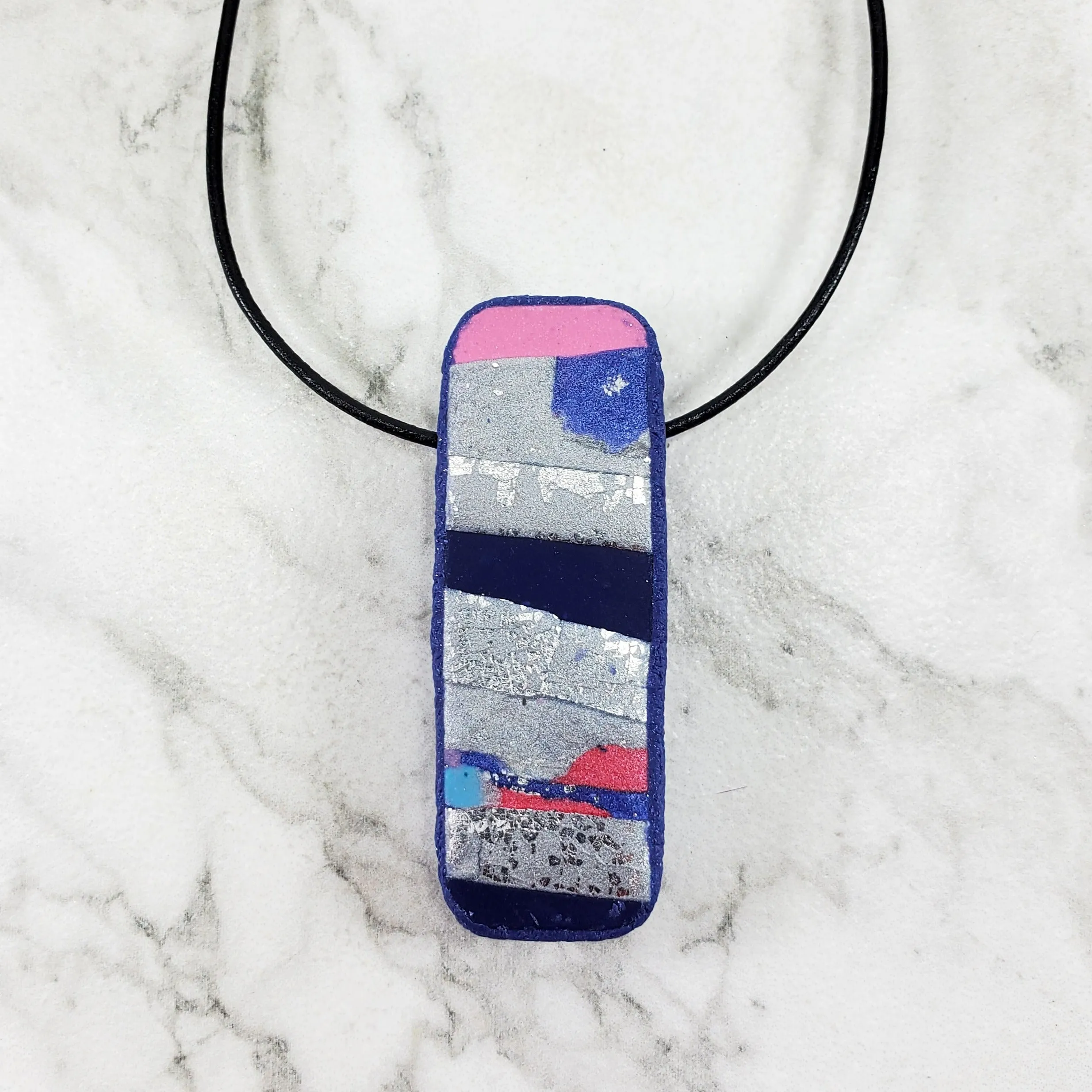Long Rectangle Pendant - Very Peri