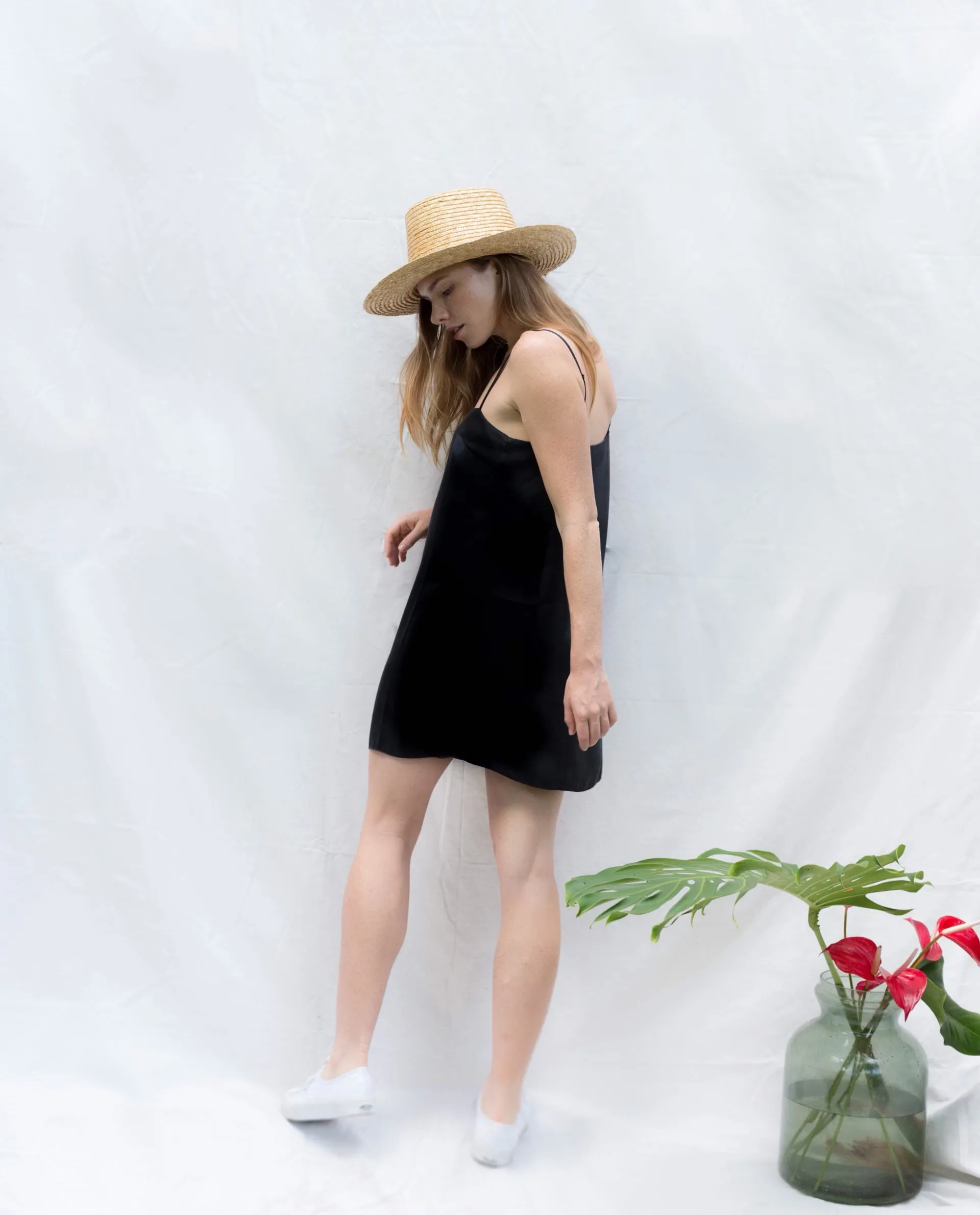 Long Tank Mini Dress in Walnut