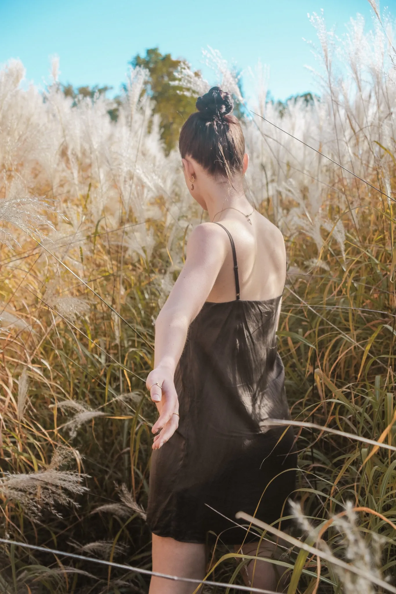 Long Tank Mini Dress in Walnut