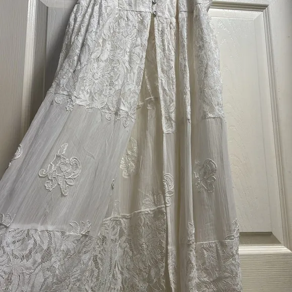 Long white slip dress Let it Be - Anthropologie