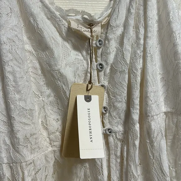 Long white slip dress Let it Be - Anthropologie