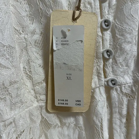 Long white slip dress Let it Be - Anthropologie