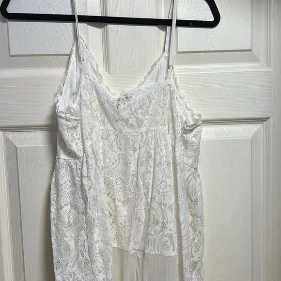 Long white slip dress Let it Be - Anthropologie