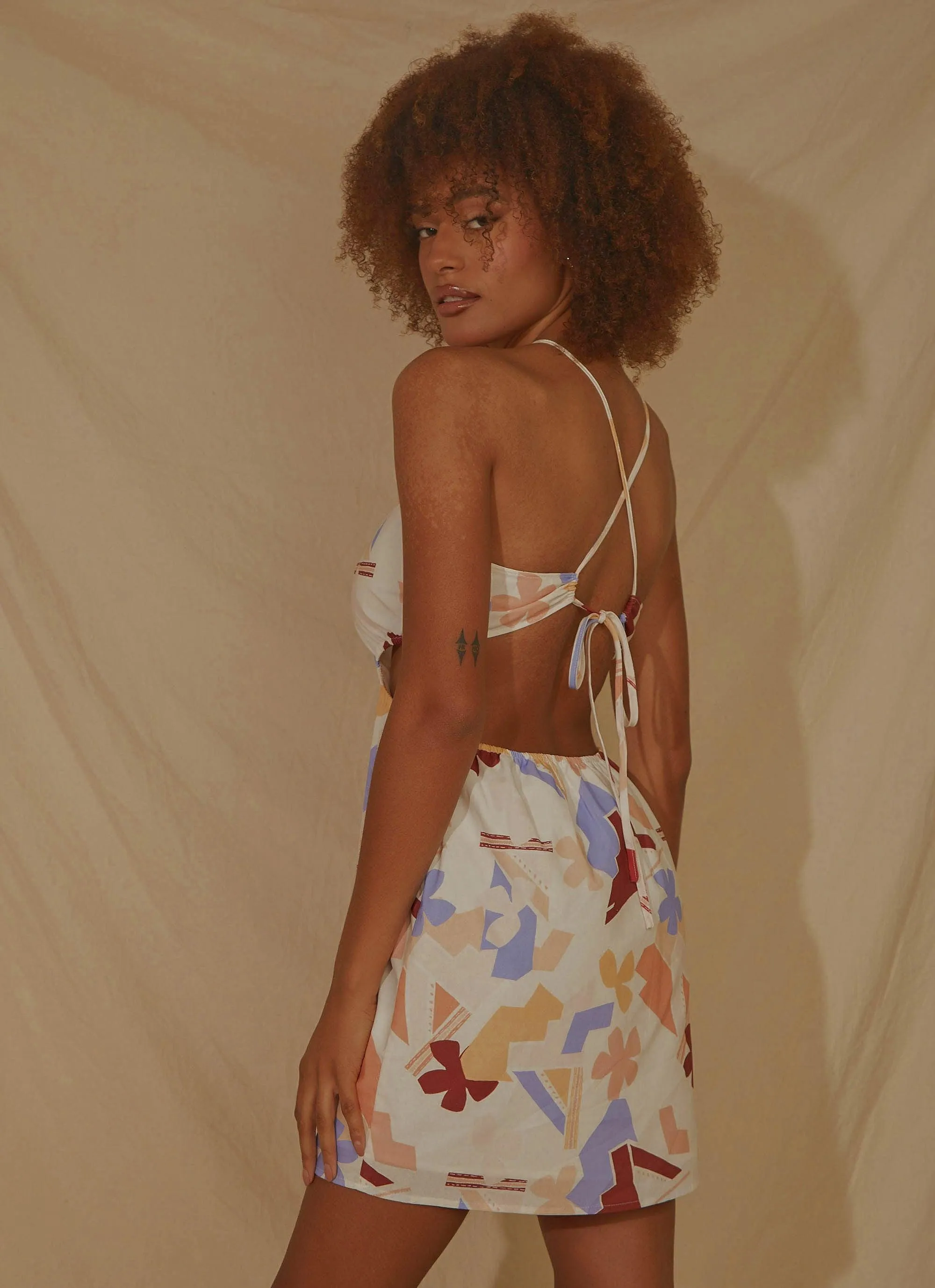 LouLou Mini Dress - Abstract Resort