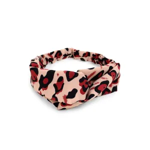 Love Knot Solid  Leopard Headband in Mauve