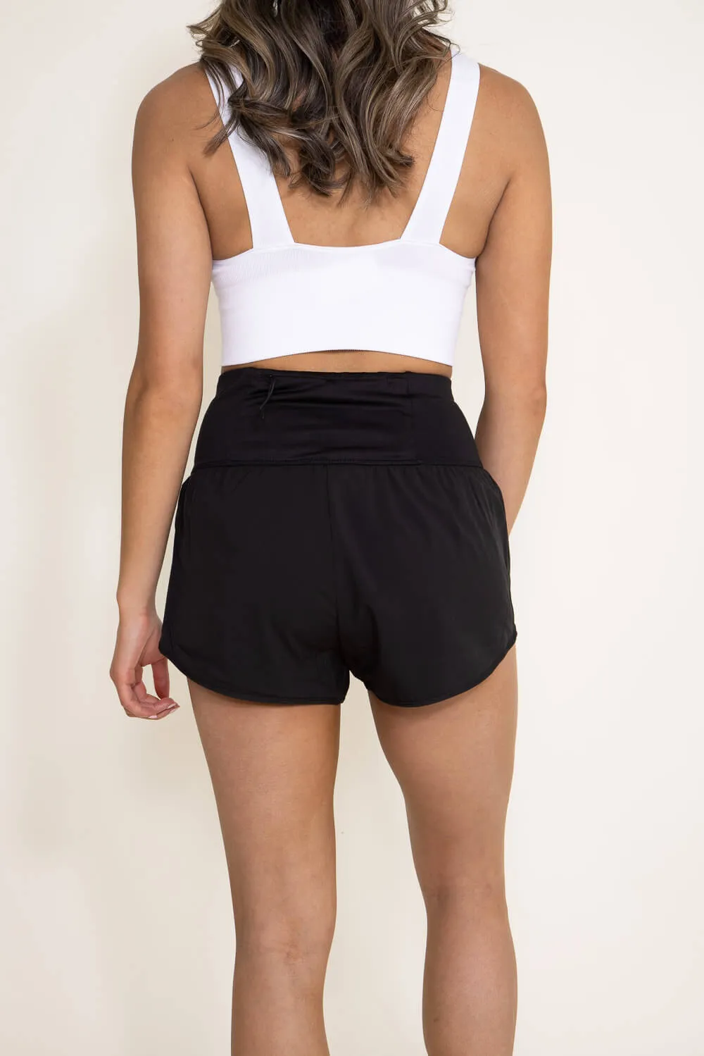 Love Tree Lined Active Shorts for Women in Black | 6736PH-BLACK